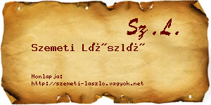 Szemeti László névjegykártya